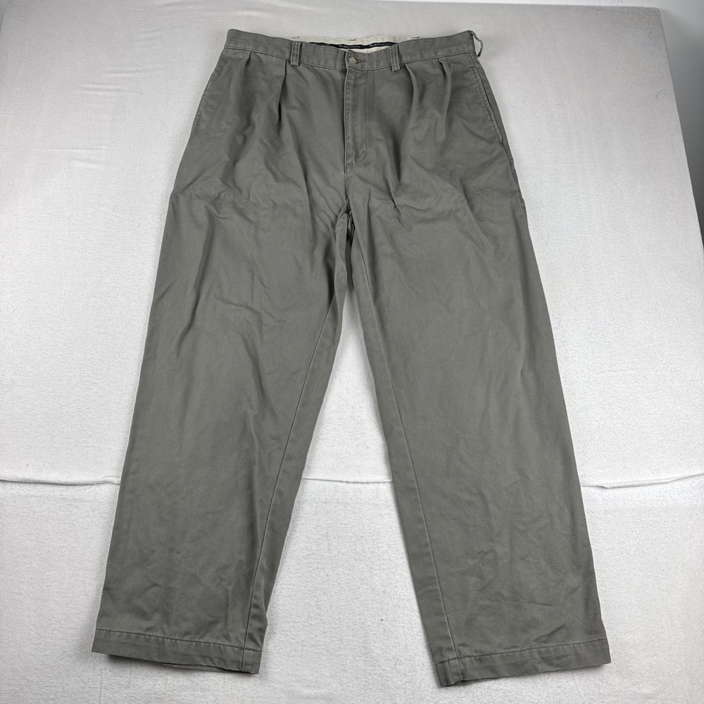 VTG Polo Ralph Lauren Andrew Mens Olive Green Chino Pants fits 34*28 90s